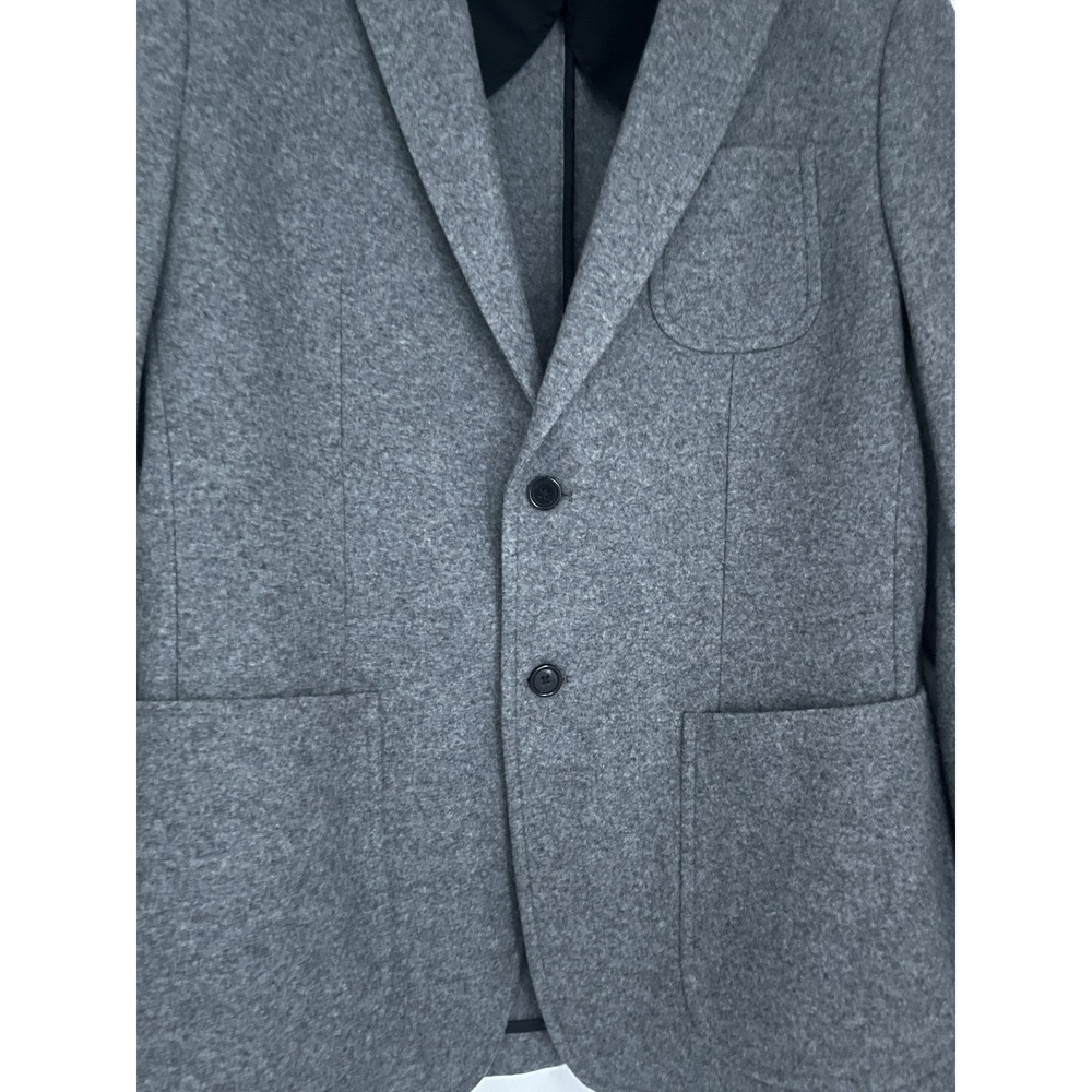 Banana Republic Slim Wool Blazer Mens 42R Gray Italian Fabric Mario Bellucci Lux - Picture 9 of 16